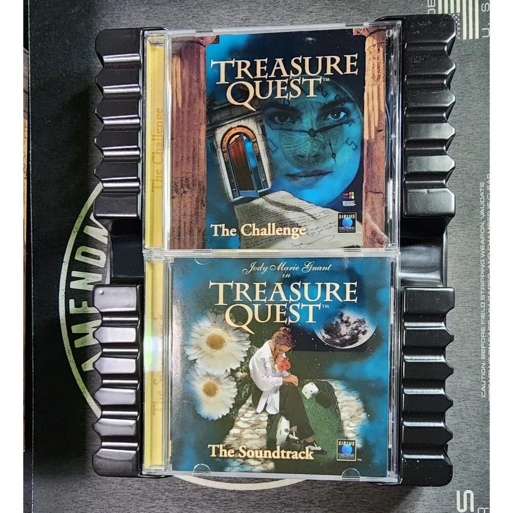 Treasure Quest CD-ROM 1996 PC Computer Game Big Box Solve the Mystery Complete!